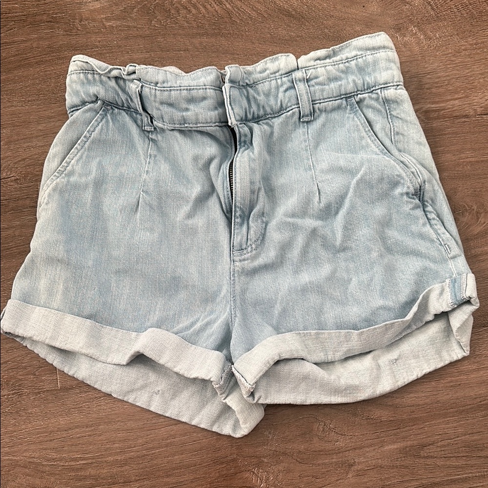 Light Blue Denim Women Shorts